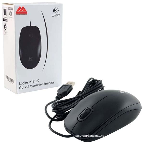 Chuột quang Logitech B100 (Đen)