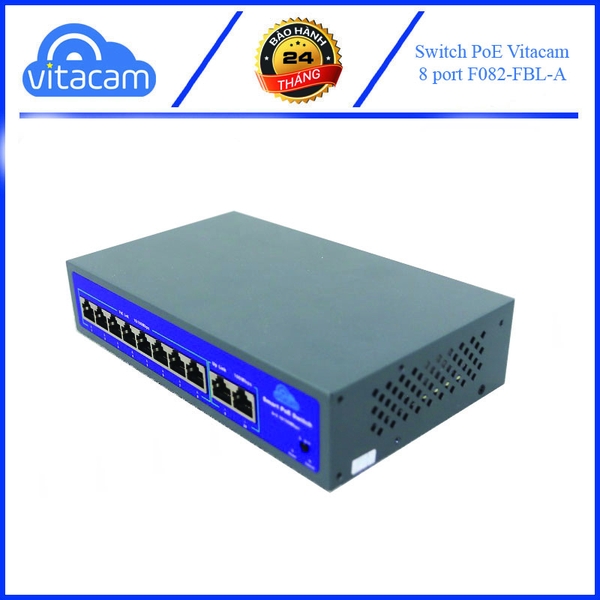 Bộ Switch PoE Vitacam 8 port 100Mbps