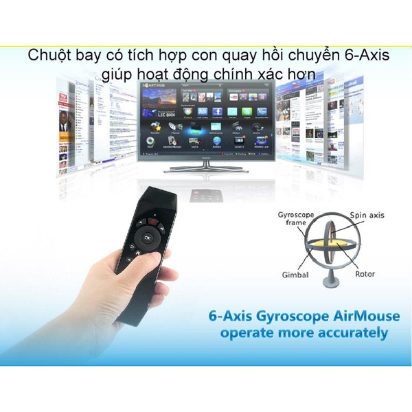 Chuột bay bàn phím VINABOX KM950 không voice - sử dụng pin sạc