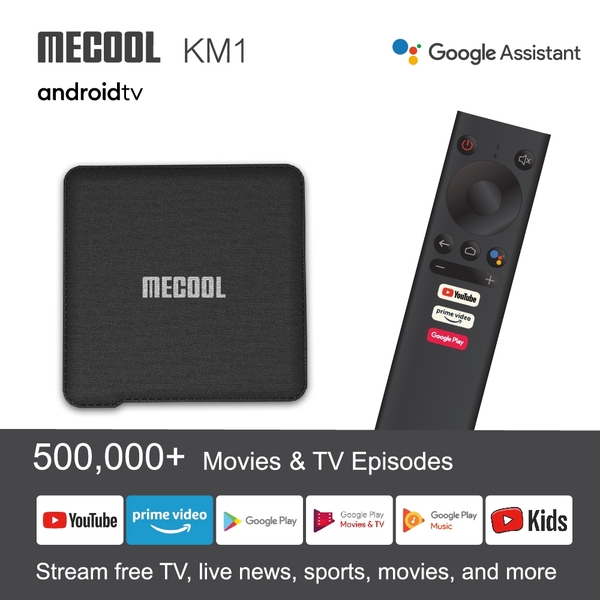 MECOOL KM1 DELUXE, ANDROID TV 9.0 CHIP S905X3 4GB/32GB, ĐIỀU KHIỂN GIỌNG NÓI.