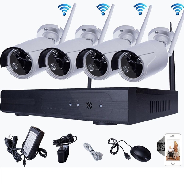 HD NVR K960413 - Bộ Camera Wifi 1 đầu ghi + 4 mắt camera 960P