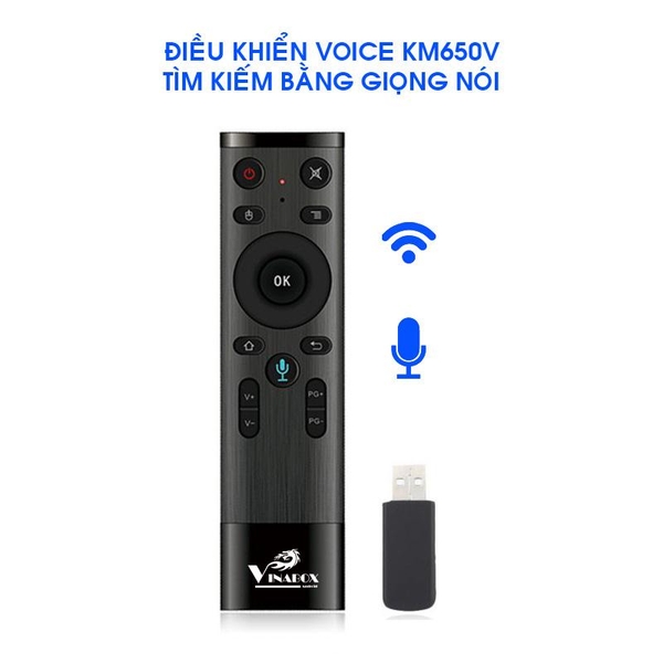 Điều khiển KM650V - Tích hợp mic voice - Tìm kiếm bằng giọng nói