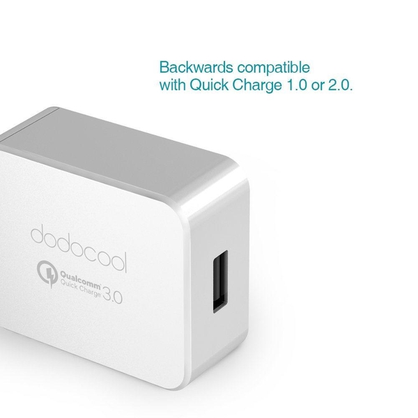 Dodocool DA56WEU - Bộ sạc tích hợp công nghệ sạc nhanh Quick charge 3.0, tiêu chuẩn Châu âu