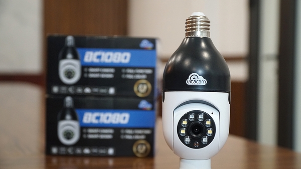 Camera Bóng Đèn Toàn Cảnh Vitacam-BC1080 Xoay 360 Độ Đủ Màu Ban Đêm