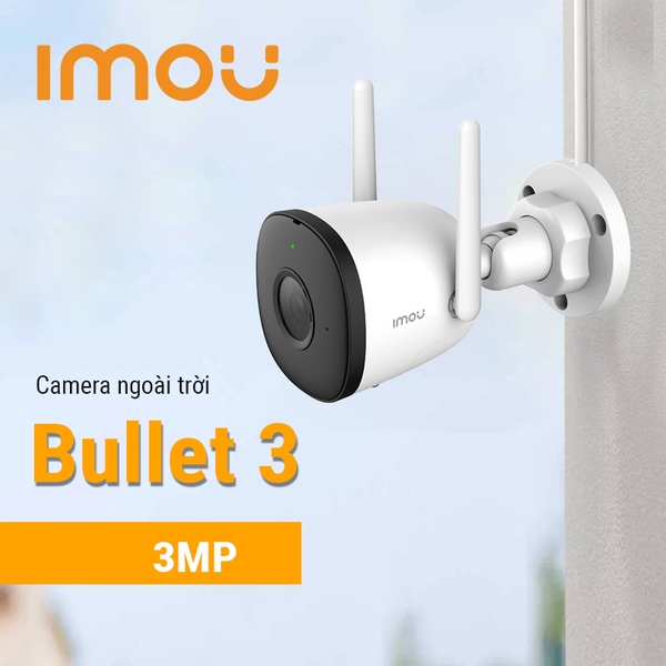 Camera IMOU Bullet 3 Hỗ trợ POE Độ phân giải 3MP