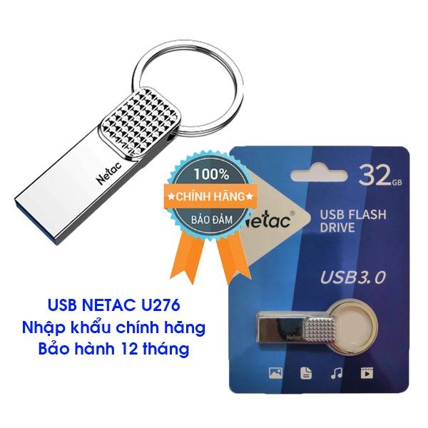 USB NETAC U276 32GB, CHUẨN 3.0 MỚI NHẤT, PHÂN PHỐI CHÍNH HÃNG