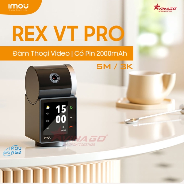 Camera Gọi Video 2 Chiều IMOU REX VT Pro 5M/3K Đàm Thoại Video, Có Pin 2000maH