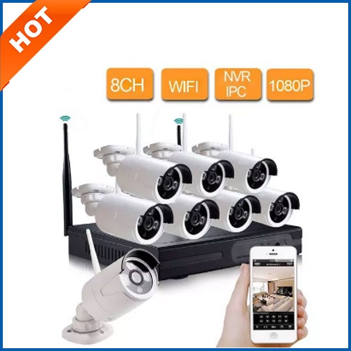 HD NVR K960820 (1080P) - Bộ Camera Wifi 1 Đầu Ghi + 8 Mắt Camera 1080P