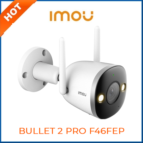 CAMERA WIFI IMOU BULLET 2 PRO IPC- F46FEP 4MP GHI HÌNH MÀU BAN ĐÊM