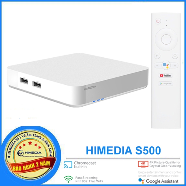 HIMEDIA S500 - Android TV chính chủ google 9.0, Ram 2G, có cổng quang. Android tv box siêu phẩm 2020