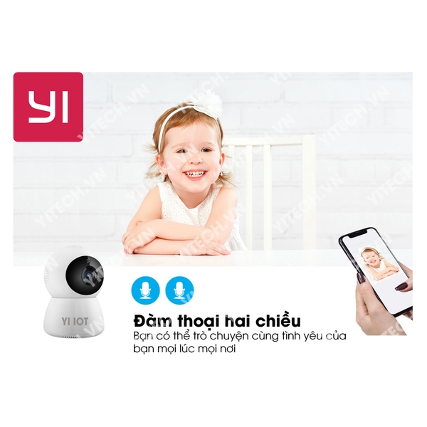 Camera IP trong nhà YI IOT PDB208 2MPX - 1080P quay quét 360 độ, chính hãng phân phối