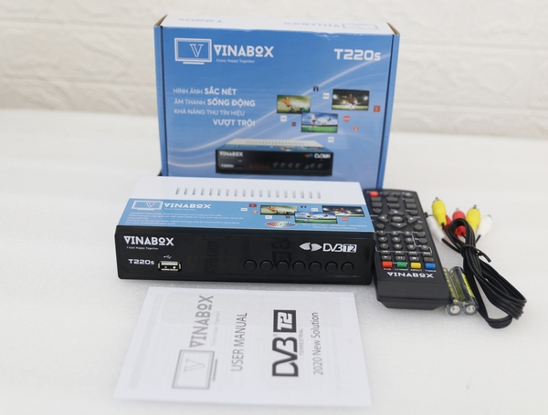 VINABOX T220S – ĐẦU KTS DVB T2 – THẾ HỆ MỚI 2020 – XEM TRUYỀN HÌNH MIỄN PHÍ TỚI 78 KÊNH.