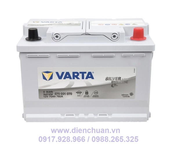 Ắc quy Varta 12V 70Ah HPI-AGM LN3 570901076 AGM Start Stop