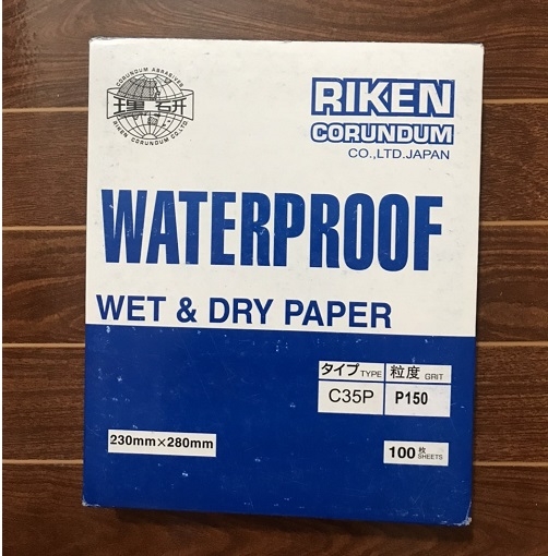 Nhám tờ Rikken độ nhám P150. kích thước 230mmx280mm