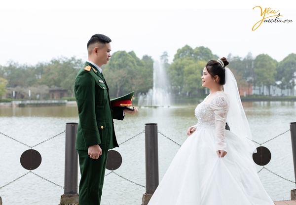 Bộ ảnh cưới của cặp đôi Hồng Loan và anh bộ đội Thế Nam