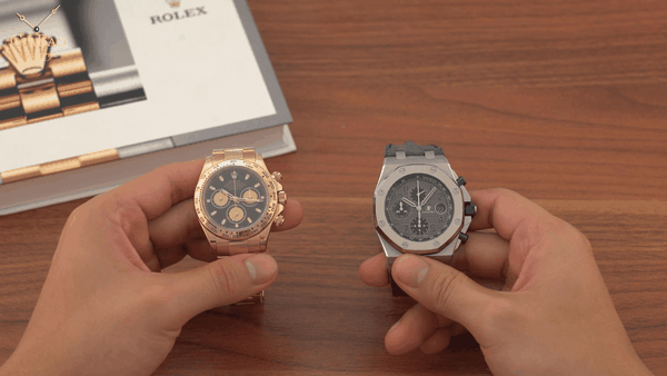 So sánh hai chiếc đồng hồ Audemars Piguet Royal Oak Offshore Chronograph và Rolex Cosmograph Daytona 116505 So sánh hai chiếc đồng hồ Audemars Piguet Royal Oak Offshore Chronograph và Rolex Cosmograph Daytona 116505