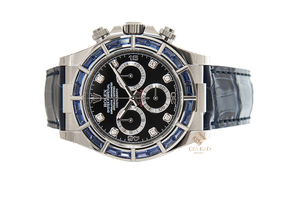 Đồng Hồ Rolex Cosmograph Daytona 116589 SACI Mặt Số Đen Nạm Kim Cương