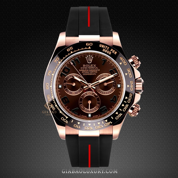 Dây Rubber B Classic Series VulChromatic® Hi-Rise cho Rolex Daytona phiên bản dây da vỏ vàng hồng