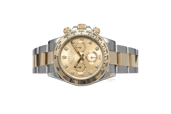 Đồng Hồ Rolex Cosmograph Daytona 116503 Mặt Số Vàng Champagne Nạm Kim Cương