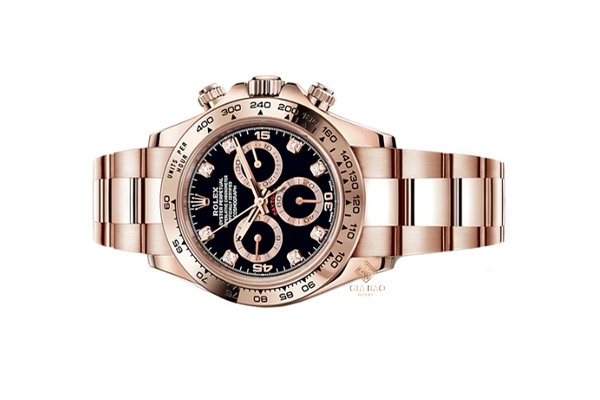 Đồng Hồ Rolex Cosmograph Daytona 116505 Mặt Số Đen Cọc Số Kim Cương (New Model 2021)