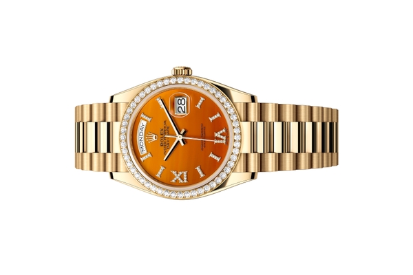 Đồng Hồ Rolex Day-Date 36 128348RBR Mặt Số Đá Carnelian