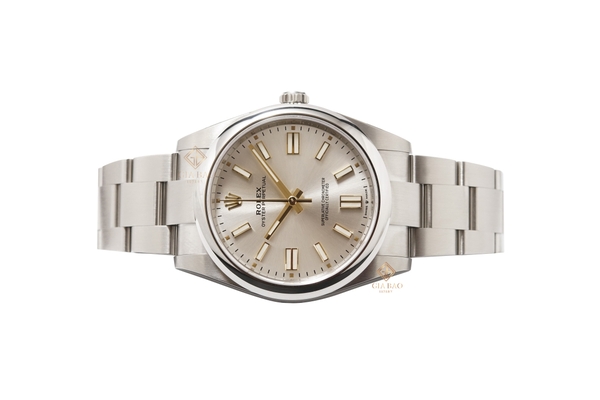 Đồng Hồ Rolex Oyster Perpetual 41 124300 Mặt Số Bạc