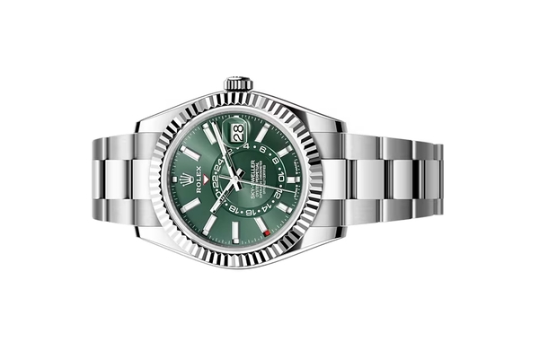 Đồng Hồ Rolex Sky Dweller 336934 Mặt Số Xanh Dây Đeo Oyster