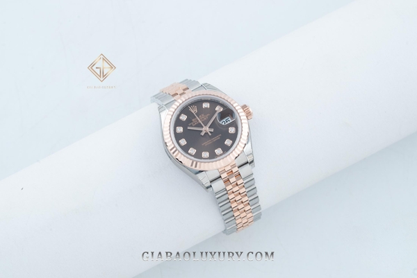 Đồng hồ Rolex Lady Datejust 279171 Mặt Số Chocolate Nạm Kim Cương