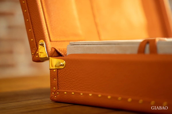 Hộp đựng đồng hồ Bosphorus Leather MASTER EDITION TOGO ORANGE