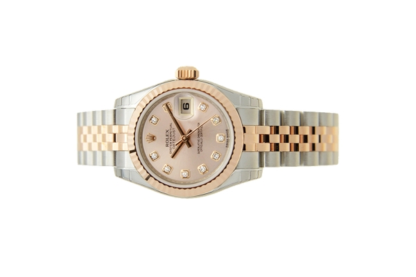 Đồng Hồ Rolex Lady-Datejust 26 179171 Mặt Số Hồng Cọc Số Kim Cương