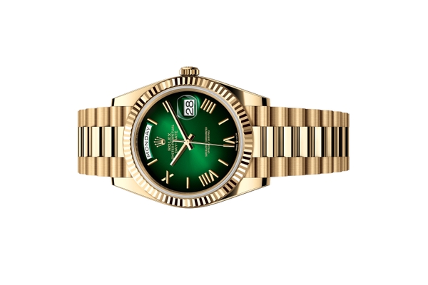 Đồng Hồ Rolex Day-Date 40 228238 Mặt Số Ombre Xanh Lá Cây