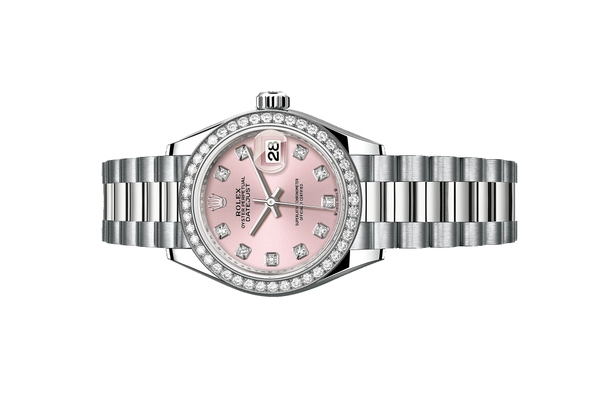 Đồng Hồ Rolex Lady-Datejust 279139RBR Mặt Số Hồng Opal Cọc Số Nạm Kim Cương