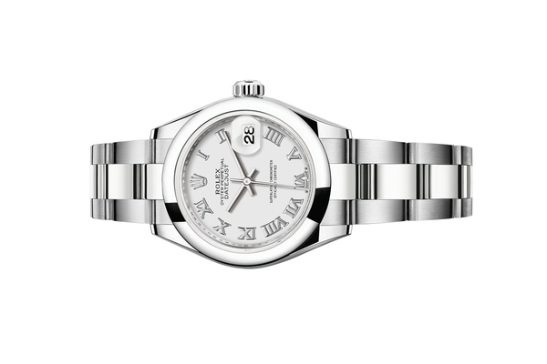 Đồng Hồ Rolex Lady-Datejust 28 279160 Mặt Số Trắng Cọc Số La Mã Dây Đeo Oyster