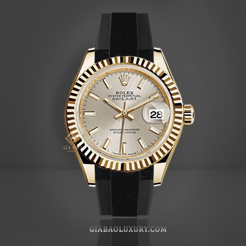 Dây Rubber B TUXEDO VELOUR - Tang Buckle Series cho Rolex Oyster Perpetual dây President và Rolex Datejust dây Jubilee size 31mm