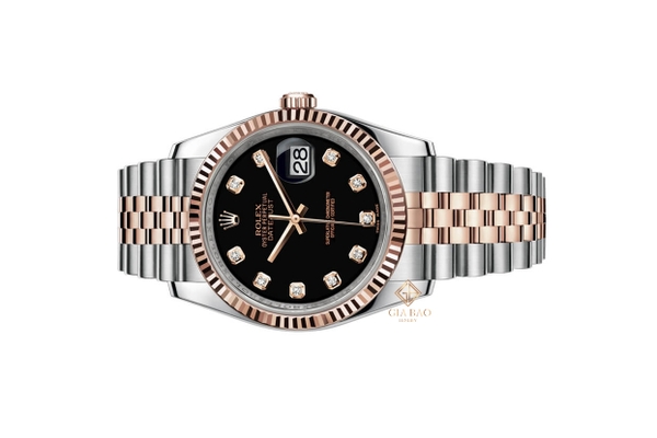 Đồng Hồ Rolex Datejust 116231 Mặt Số Đen Nạm Kim Cương