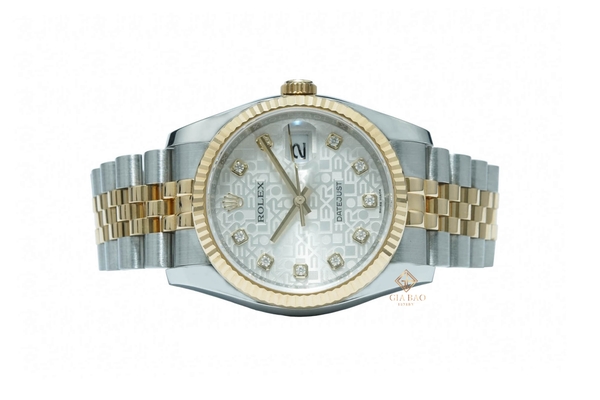 Đồng Hồ Rolex Datejust 36 116233 Mặt Số Vi Tính Trắng