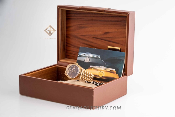 Đồng hồ Rolex Day-Date 36 18038 Mặt Số Gỗ Burr Thạch Nam