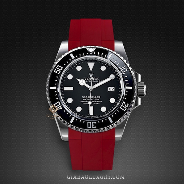 Dây Rubber B Tang Buckle Series cho Rolex Sea-Dweller 4000 116600