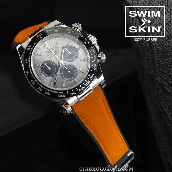 Dây Rubber B SwimSkin® Vải cho Rolex Daytona phiên bản dây cao su Oysterflex