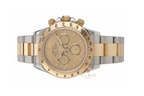 Đồng Hồ Rolex Cosmograph Daytona 116523 Mặt Số Vàng Champagne