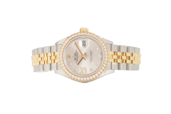 Đồng Hồ Rolex Lady-Datejust 28 279383RBR Mặt Số Bạc Cọc Số Sao (Like New)