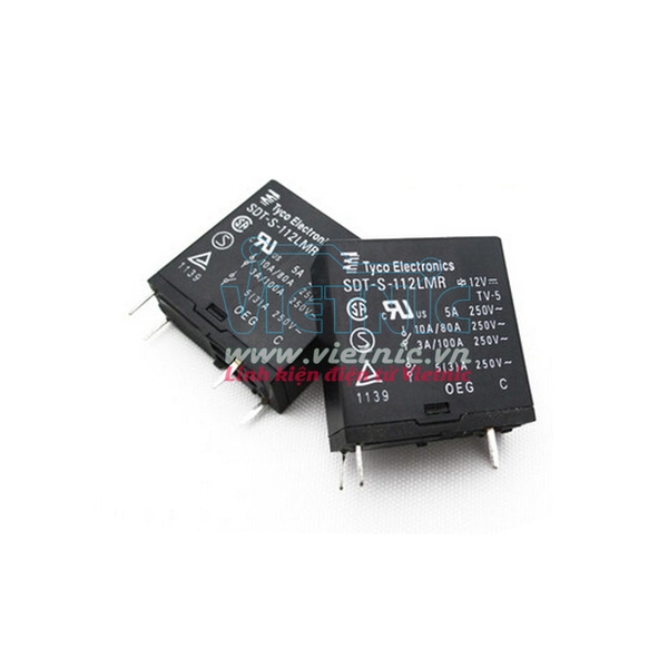 5 Relè Di Potenza TE OEG SDT-S-112DMR – 12V DC 10A 4 Pin, Nuovi