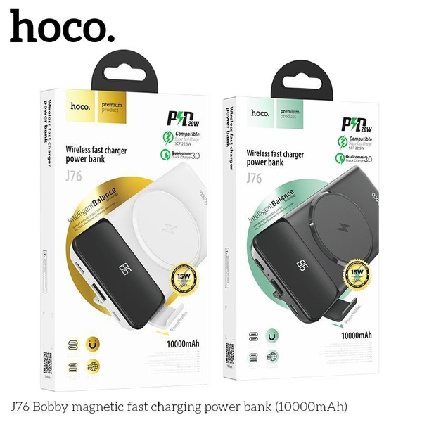 Pin sạc dự phòng Hoco J76 10.00mah 20w, không dây