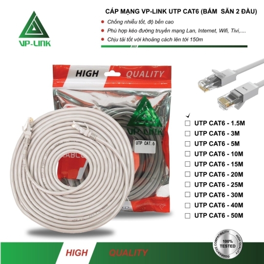 Dây Cáp Mạng Internet 2 đầu bấm sẳn 20M