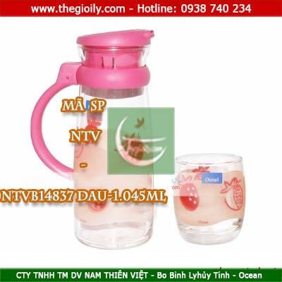 Bộ bình ly thủy tinh B14837-dau