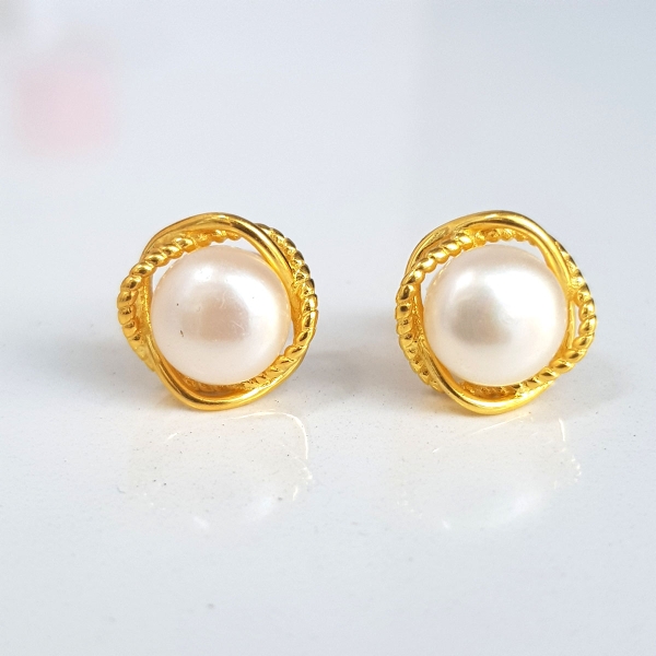 Bông hoa khuyên tai nữ Kiểu nụ Hình thiên hà - GALAXY PEARL(9ly) - CTJ0407