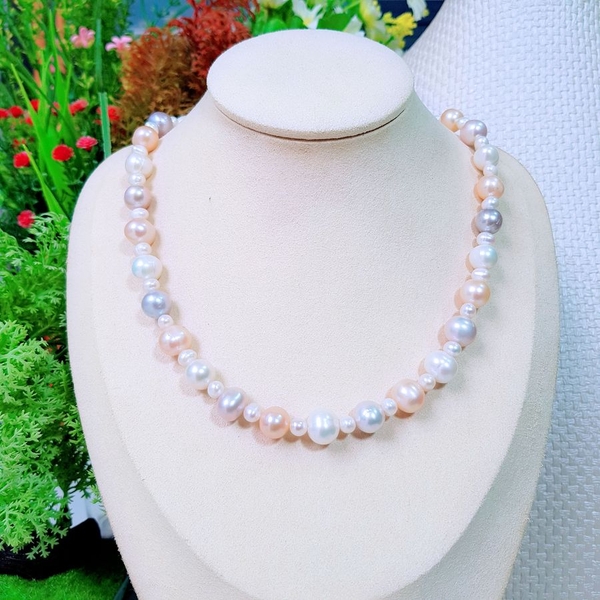 Vòng cổ Ngọc trai nước ngọt thiên nhiên Cao cấp - ChuỗI đơn tròn - Quyền quý cao sang - ATHENA PEARL (9-10ly) - CTJ0512