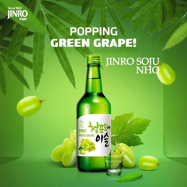 Rượu Soju Jinro Green Grape Nho 360ml