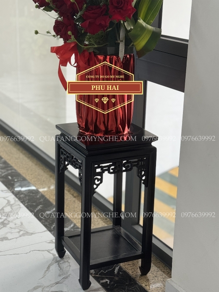 Đôn Gỗ Vuông 60 x 35 cm Để Chậu Hoa