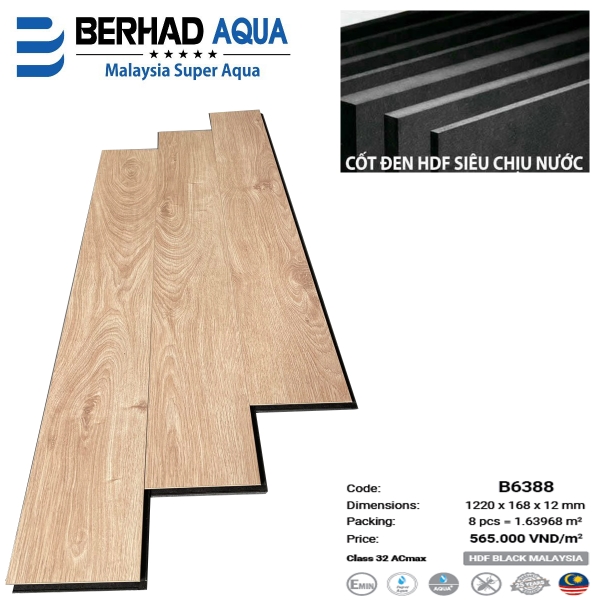 Sàn Gỗ Berhad Aqua B6388